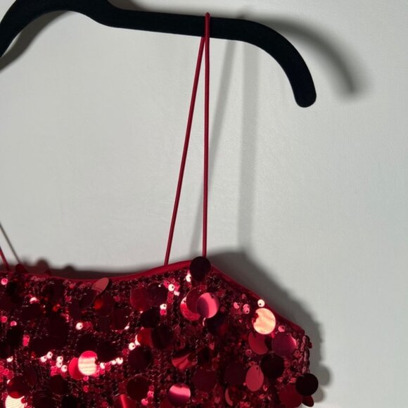 NWT THIRTY / THIRTY Bubble Sequined Sleeveless Spaghetti Blouse Size M - Picture 11 of 15